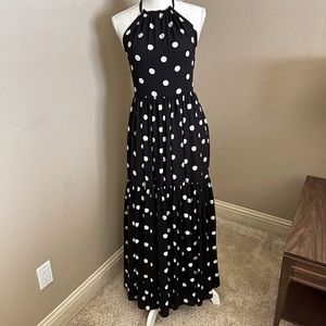 J. Crew black and white polka dot maxi dress